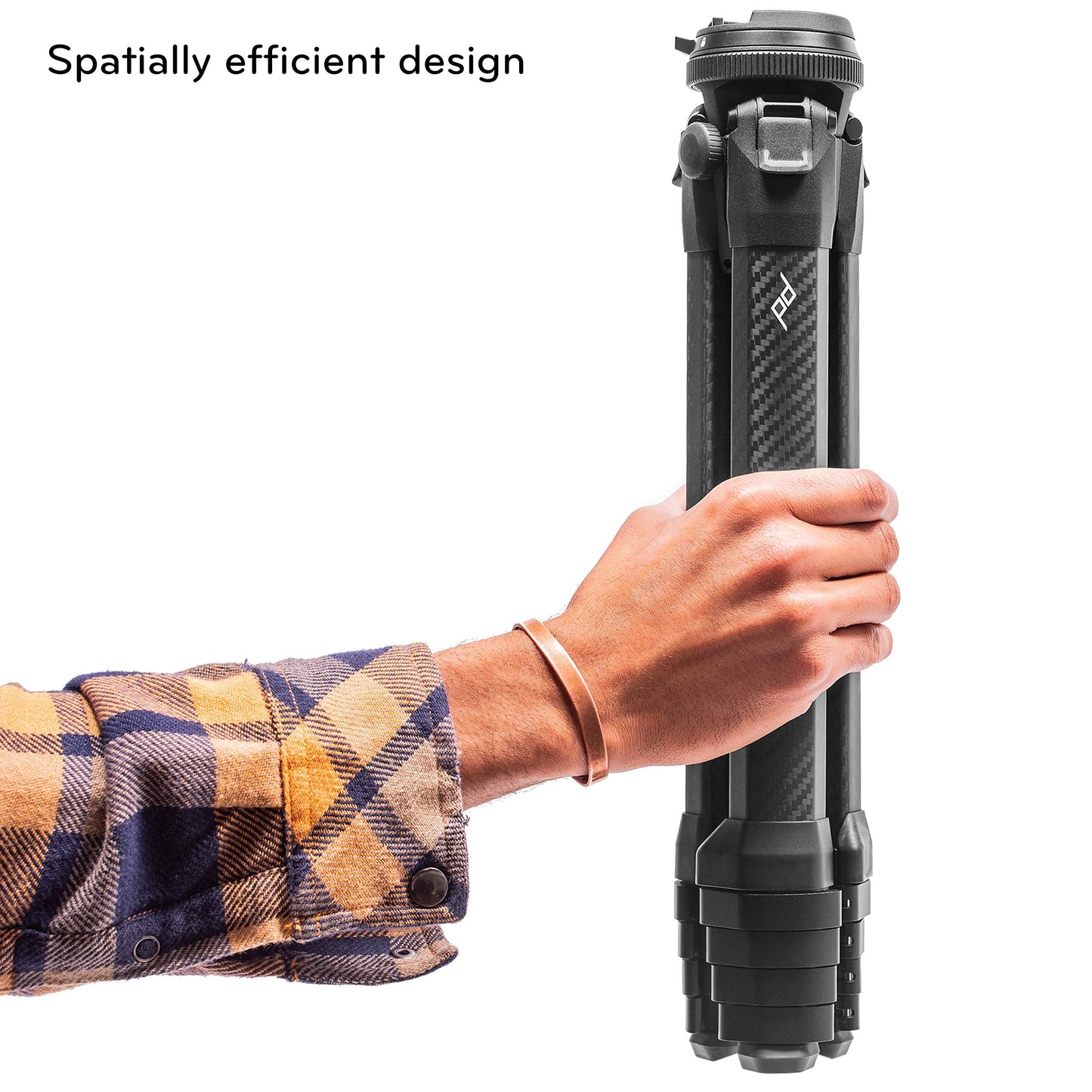 Peak Design Travel Tripod, Carbon Fiber, Compact Design, Quick Setup and Takedown, Pro-Level Stability, Ergonomic Ball Head, Compact and Portable Travel Tripod for Camera and Phone, 20 lb Capacity