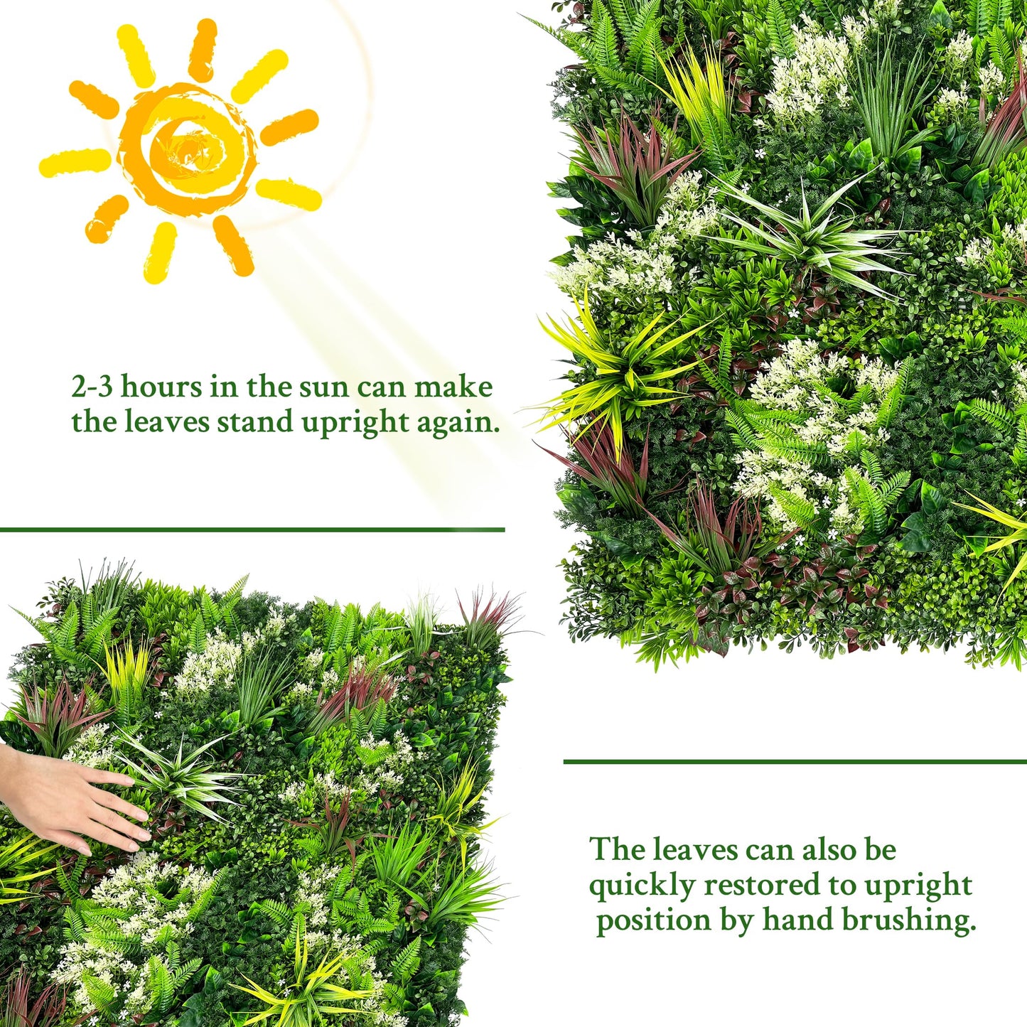 ODTORY Artificial Plant Wall Panels: 6FT×12FT UV-Anti Faux Grass Wall Backdrop Boxwood Ivy Fence Privacy Screen Fake Greenery Leaf Hedge for Outdoor,Indoor,Garden,Backyard and Home Decor