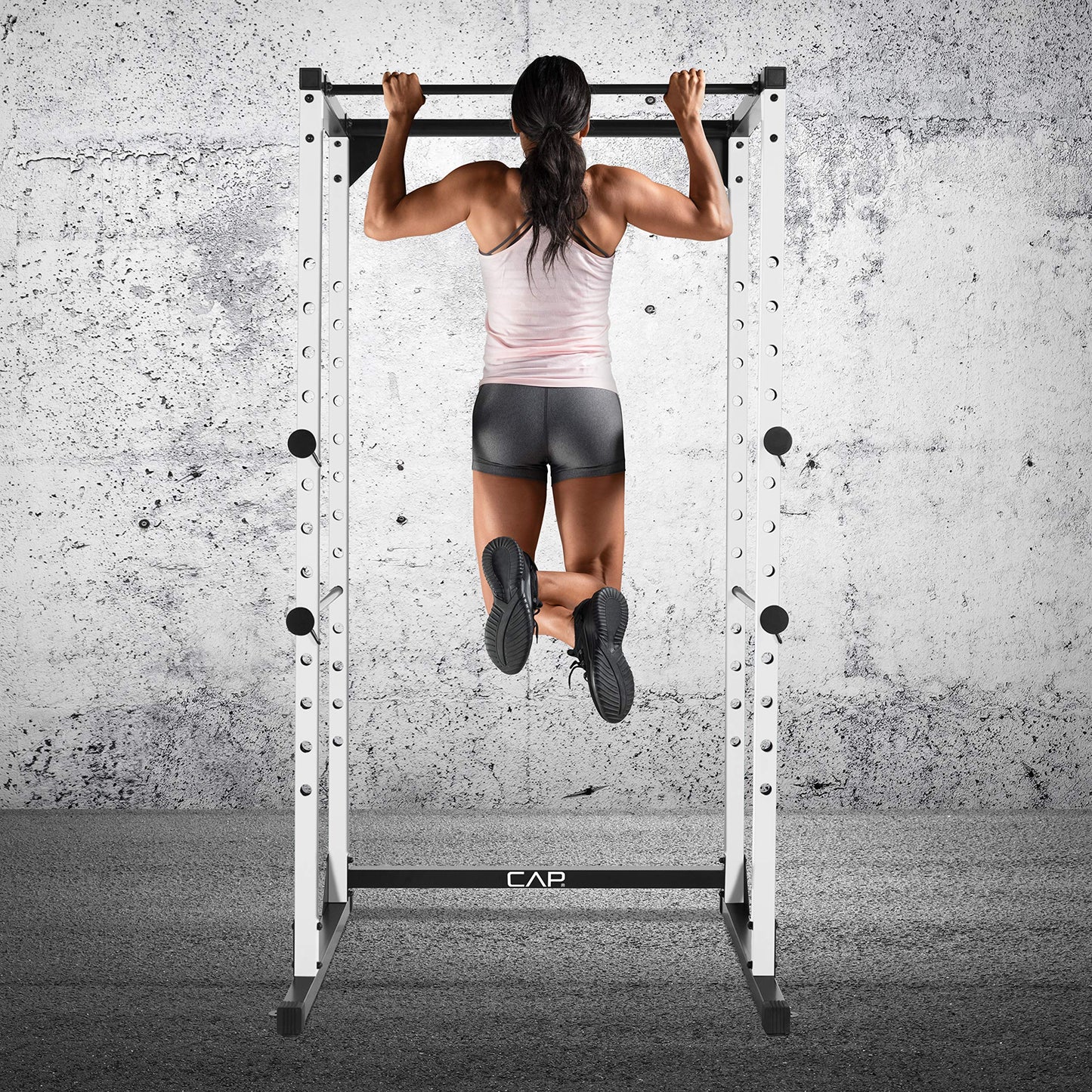 CAP Barbell Full Cage Power Rack, 7-Foot, White