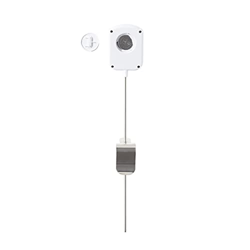 Taylor Programmable Digital Candy and Deep Fry Thermometer with Green Light Alert Display, Long Stem, and Adjustable Pan Clip, White