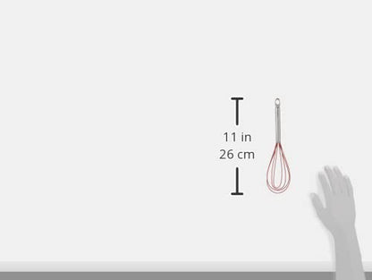 Cuisipro 10-Inch Silicone Flat Whisk, Red