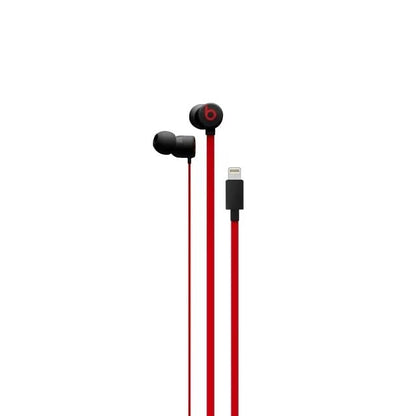Beats urBeats3 Earphones with Lightning Connector- The Decade Collection - Black-Red (Renewed)