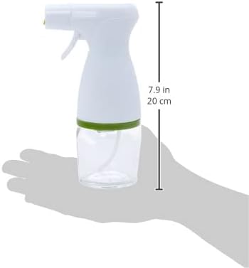Prepara Simply Mist Olive Oil Sprayer, White/Green with Chrome Band