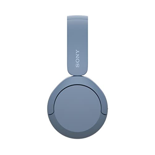 Sony WH-CH520 Wireless Headphones Bluetooth On-Ear Headset with Microphone and up to 50 Hours Battery Life with Quick Charging, Blue