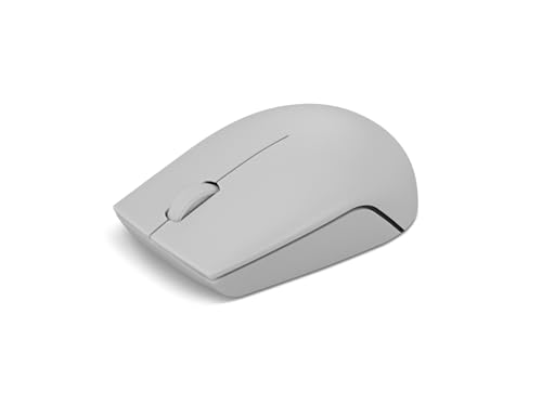 Lenovo 300 Wireless Mouse – Computer Mouse for PC, Laptop with Windows – Ambidextrous Design – 2.4 GHz Nano USB Receiver – 12 Month Battery Life