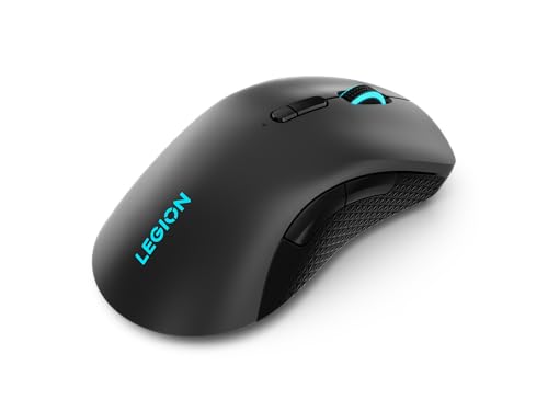 Lenovo Legion M410 Wireless RGB Gaming Mouse – 6 Button Palm Grip Mouse with 16,000 DPI, 53 Hour Rechargeable Battery, 2-Zone RGB Lighting, NVIDIA Reflex Compatible