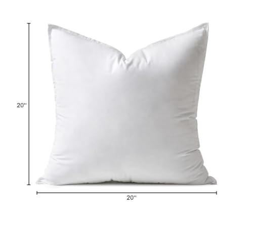 MIULEE 24x24 Down Alternative Pillow Insert Euro Decorative Throw Pillow 24 x 24 Inch Body Bed Sleeping Ultra Soft Fluffy Form for Sofa Couch Bed