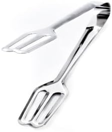 Tredoni 5 Multi-Purpose Small Stainless Steel Cooking Tongs, 7.7" Frying and Serving Tongs Set of 5