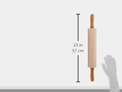 J.K. Adams Maple Wood Gourmet Rolling Pin - 12" x 2.75" | Perfect for Baking and Cooking
