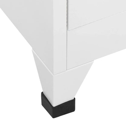 IBUQDDV Industrial Grey Steel Large Locker Cabinet Rectangular Storage for Office, Utility Room, and Sports Changing Rooms with Secure Cam Lock and Keys, Durable Metal Build, Ample