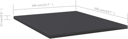 15.7"x19.7"x0.6", Set 8 vidaXL Gray Bookshelf Boards, Durable Engineered Wood, Modern Design, Versatile Storage