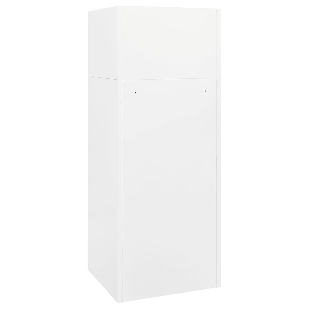 Makastle Freestanding Saddle Rack Stand Saddle Cabinet with Compartments and Lockable Doors, Indoor Home Living Room Saddle Locker Storage Tack Locker Furniture, White 20.9"x20.9"x55.1" Steel