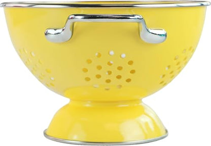 Calypso Basics by Reston Lloyd Powder Coated Enameled Colander, 5 Quart, Lemon