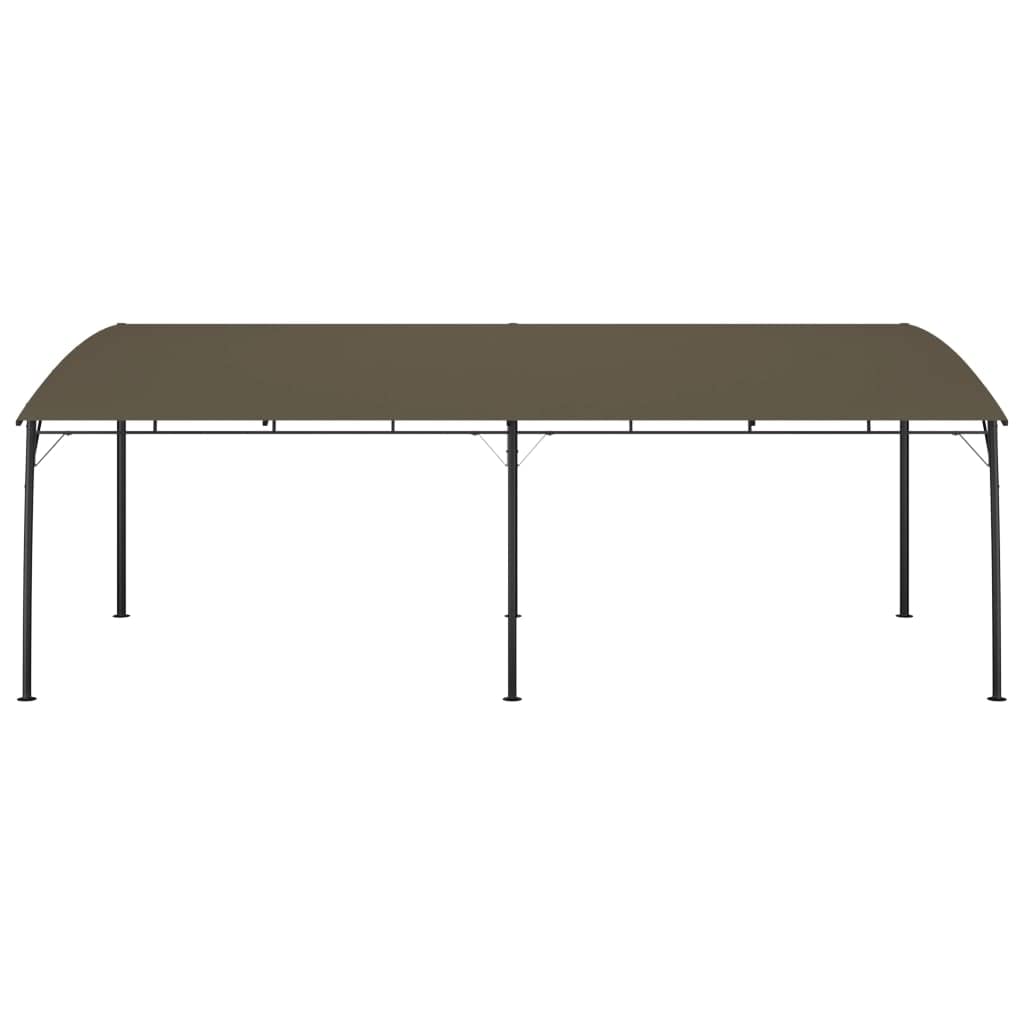 Sunshade Awning Taupe, 6x9.8 ft Outdoor Canopy with Powder-Coated Steel Frame, UV Protection for Patio, Garden, Events Lawn Structures