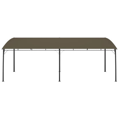Sunshade Awning Taupe, 6x9.8 ft Outdoor Canopy with Powder-Coated Steel Frame, UV Protection for Patio, Garden, Events Lawn Structures