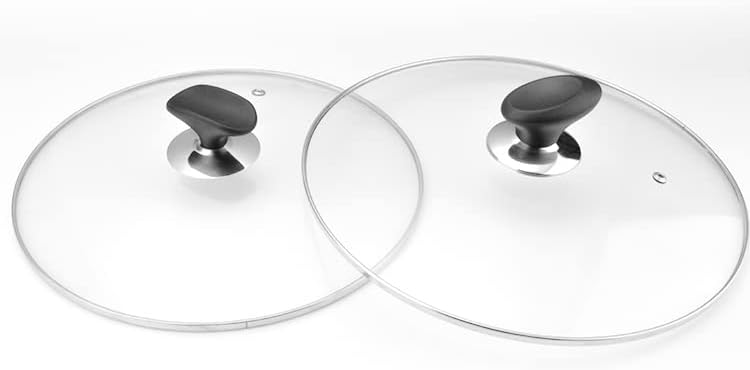 MroMax Universal Pot Lid Cover Knob - Replacement Knob for Kitchen Cookware, Black Beveled, 2Pcs