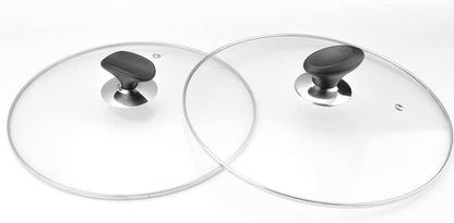 MroMax Universal Pot Lid Cover Knob - Replacement Knob for Kitchen Cookware, Black Beveled, 2Pcs