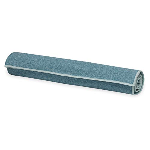 Gaiam Yoga Towel - Mat Sized Active Dry Non Slip Moisture Wicking Sweat Absorbent Microfiber Hot Yoga Towel for Women & Men | Stay-Put Corner Pockets (70" Long x 26" Wide)