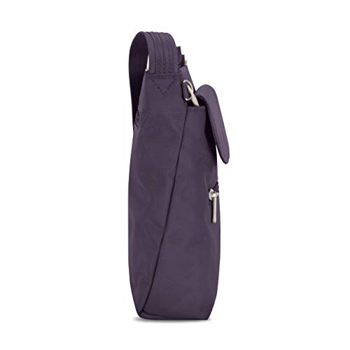 Travelon Anti-theft Classic Mini Shoulder Bag Sling Tote, Purple