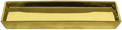 Glamour Chic Porcelain Soap Dispenser, Gold, 5.83" t X 3.86" w