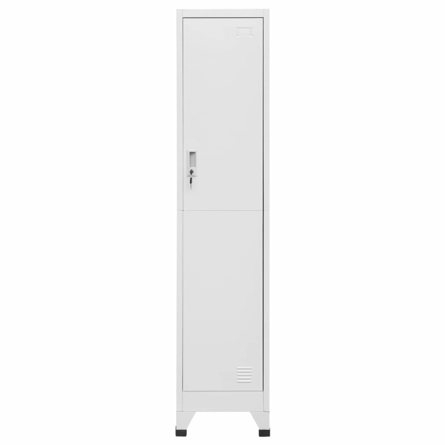 Gecheer Steel Locker Cabinet, Large Storage with Lockable Door, 15inx17.7inx70.9in, Grey Matte Finish, for Office or Sports Changing Rooms