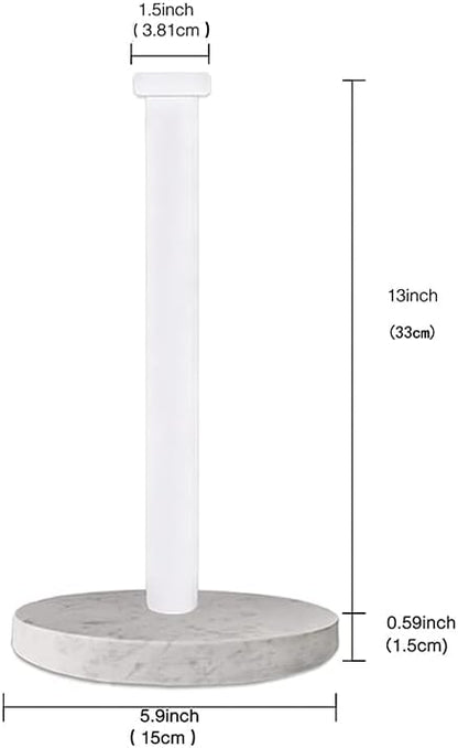 27HZYS Countertop, Paper Towel Holder Standing Paper Towel Roll Holder for Kitchen Bathroom, with Weighted Marble Base