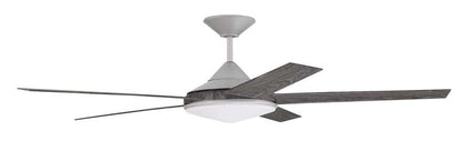Craftmade 60" Delaney Indoor/Outdoor Painted Nickel Finish Ceiling Fan, LED Light Kit (Optional), Remote Control Included, Smart WiFi Enabled w/Voice Activation, works w/Alexa & Smart Home Devices