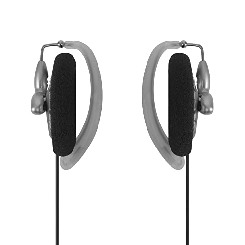 Koss KSC75 Portable On-Ear Clip Headphones, Retro Style, Ultra Lightweight, Silver and Black