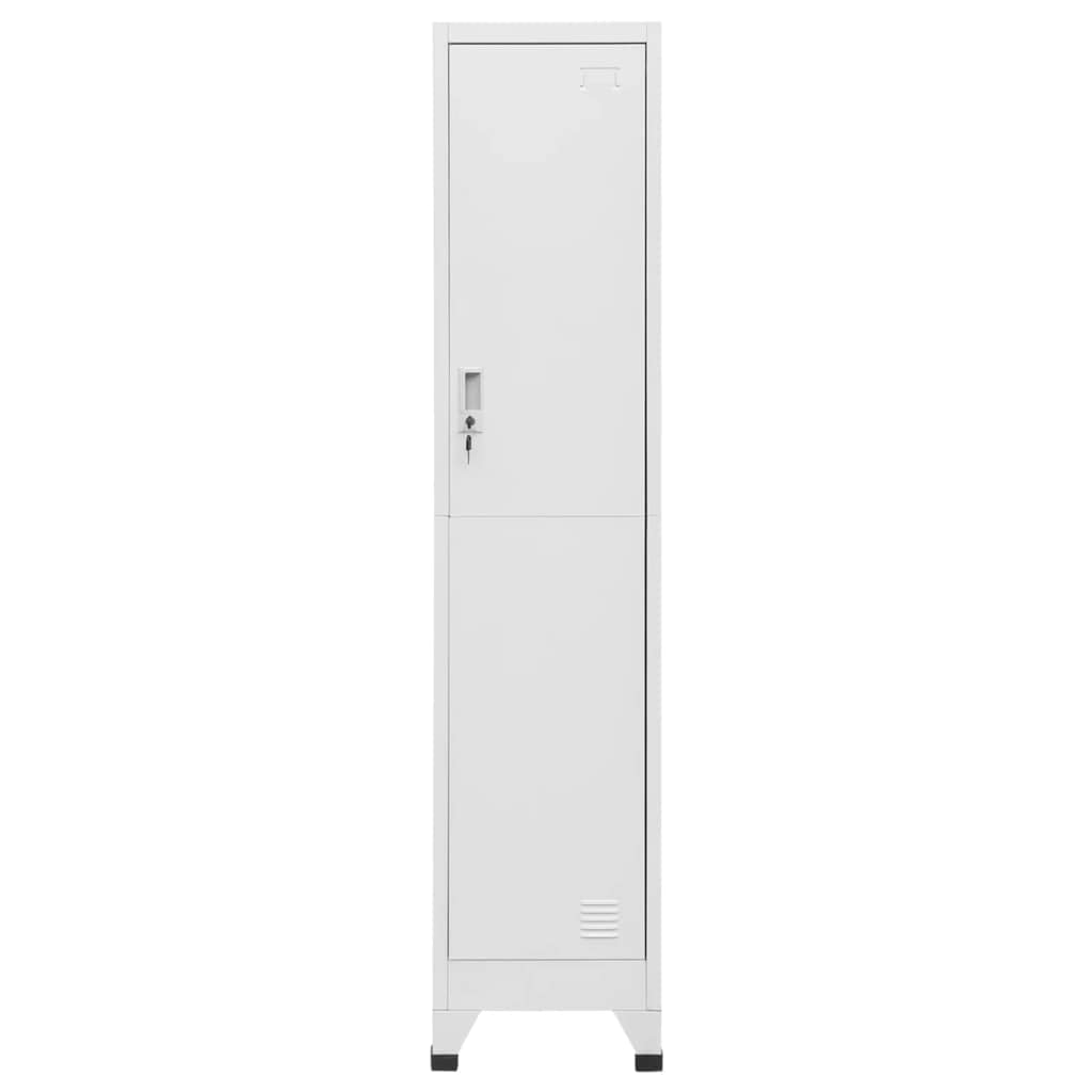 CongVVFV Industrial Grey Steel Large Locker Cabinet Rectangular Storage with Cam Lock Keys, Durable Metal Build for Office Utility Room Sports Changing Room, Sleek Matte Finish Easy