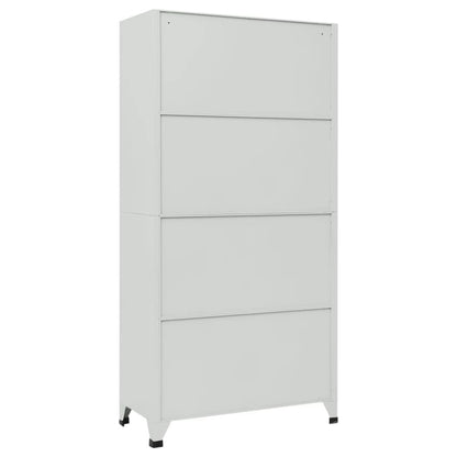PUGYNBK Grey Steel Large Locker Cabinet with Six Lockable Compartments for Secure Storage, Durable Industrial Style Organizer for Office, Gym, or Home