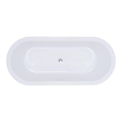 Miseno MNO7132SFSO 71" Free Standing Acrylic Soaking Tub with Center Drain - White
