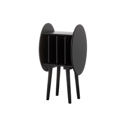 YGwnjqr Cd Rack Floor Standing Creativity Vinyl Record Cabinet Wooden Bookcase Magazine Storage Rack,Black