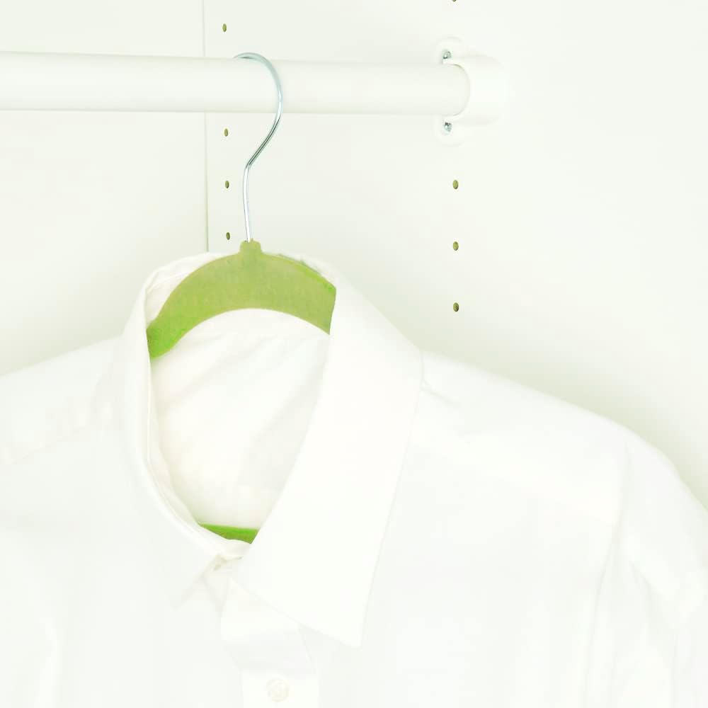10 PACK VELVET HANGER, GREEN