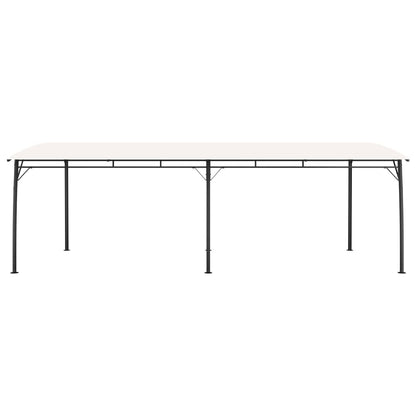Rectangular Sunshade Awning, Cream Powder-Coated Steel Frame, 20x10 ft, 100% Polyester Canopy, UV Protection for Patio, Garden, Outdoor Events Outdoor Structures