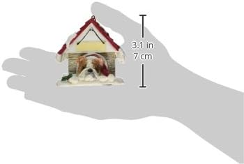 Bulldog Ornament - Hand Painted, Easily Personalized "Doghouse Ornament" with Magnetic Back, Great Gift