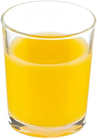 Vikko Set of 6 Small Orange Fruit Juice Glasses, 5 oz Durable Tumblers, Dishwasher Safe