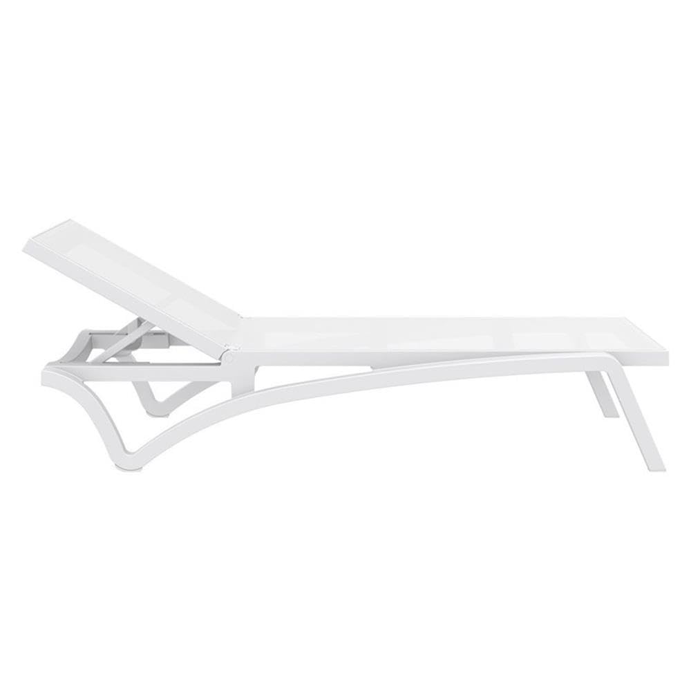 compamia pacific sling chaise lounge in white (set of 2)