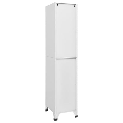 RCODSSK Industrial Steel Locker Cabinet with Lockable Door, 15x17.7x70.9 Inches, Large Storage Compartment with Shelf and Hanging Bar for Clothes, Name Card Holder, Ideal for Sports