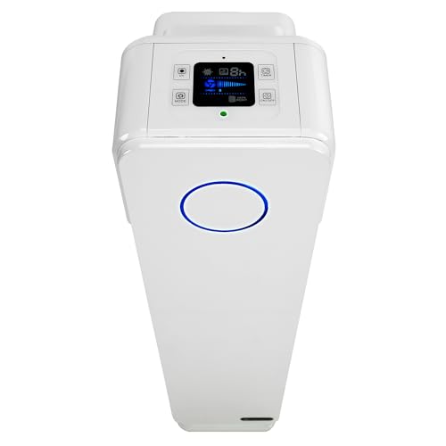 GermGuardian 5-In-1 HEPA Air Purifier for Home, Pet Air Purifier with HEPA Air Filter & UV-C Light, AC4300BPTCA, 743 Sq. Ft., 22'' Tower, Black