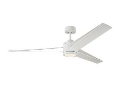 Monte Carlo 3AMR60RZWD Armstrong Unique Energy Star 60" Ceiling Fan with LED Light and Hand Remote Control, 3 Set ABS Blades, Matte White