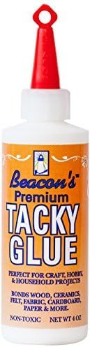 BEACON Premium Tacky Glue, Supreme Adhesion, Fast Grabbing, Easy Clean-Up, 4-Ounce
