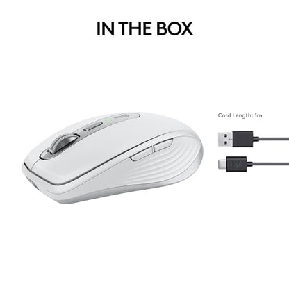 Logitech MX Anywhere 3S Compact Wireless Mouse, Fast Scrolling, 8K DPI Any-Surface Tracking, Quiet Clicks, Programmable Buttons, USB C, Bluetooth, Windows PC, Linux, Chrome, Mac - Rose