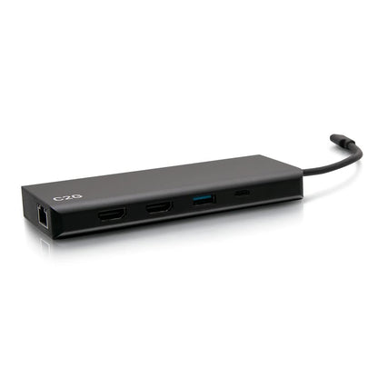 USB-C 9-in-1 Dual Display Docking Station with HDMI, Ethernet, USB, 3.5mm Audio and Power Delivery up to 60W - 4K 30Hz (TAA Compliant) - TAA Compliant