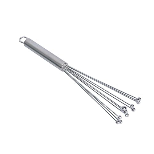 Restaurantware 10.5 in Stainless Steel Ball Whisk - German Standard Egg Beater with Ergonomic Handle, Dishwasher Safe - Manual Mixer Cooking Whisk for Baking, Stirring, Sauces, Beating