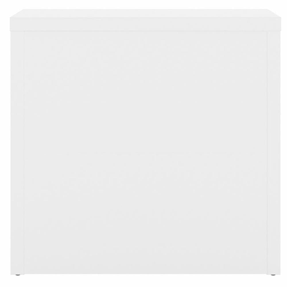 Pemberly Row 2-Drawer Engineered Wood Lateral File Cabinet, Durable Gray/Pure White Laminate Finish, Satin Silver Hardware, 31.61" W x 20" D x 30" H, Spacious Drawers for Letter/Legal Size Documents