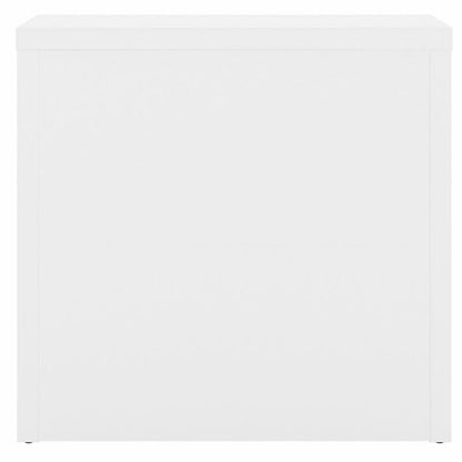 Pemberly Row 2-Drawer Engineered Wood Lateral File Cabinet, Durable Gray/Pure White Laminate Finish, Satin Silver Hardware, 31.61" W x 20" D x 30" H, Spacious Drawers for Letter/Legal Size Documents
