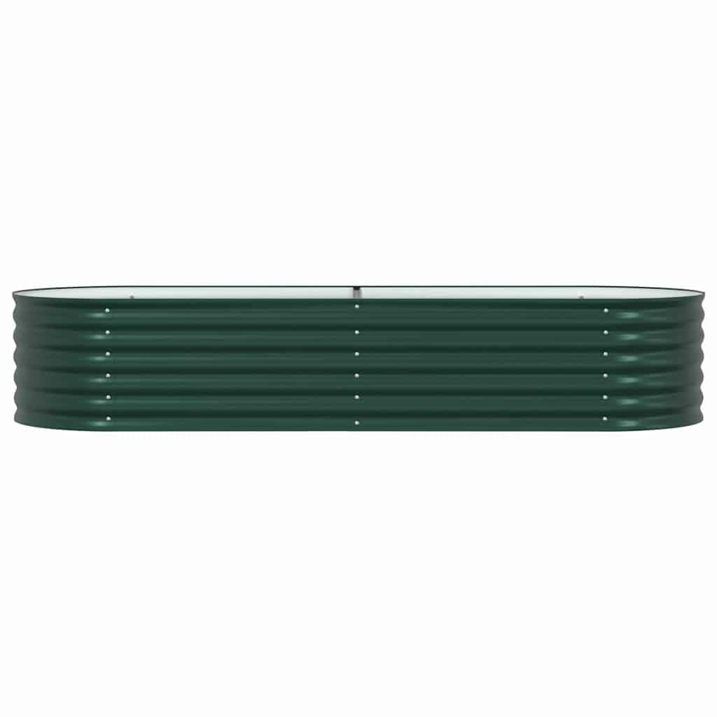 hliofuir Green Large Metal Raised Garden Bed 94.5 x 31.5 x 17.3 in Modern Steel Planter Box for Outdoor Patio, Yard & Balcony Herb, Flower & Veggie Growing