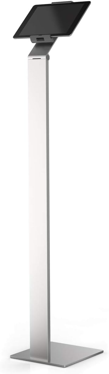 Durable Floor Stand Tablet Holder, Silver/Charcoal Gray