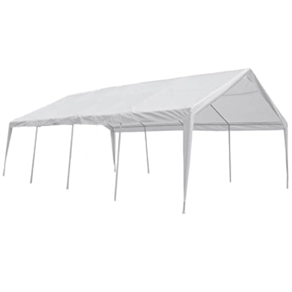 Xhnifbn White Party Tent 26.2'x13.1' PE Canopy Gazebo with Steel Frame, 4 Sidewalls & Windows, UV-Resistant Shelter for Backyard Camping Festivals Outdoor