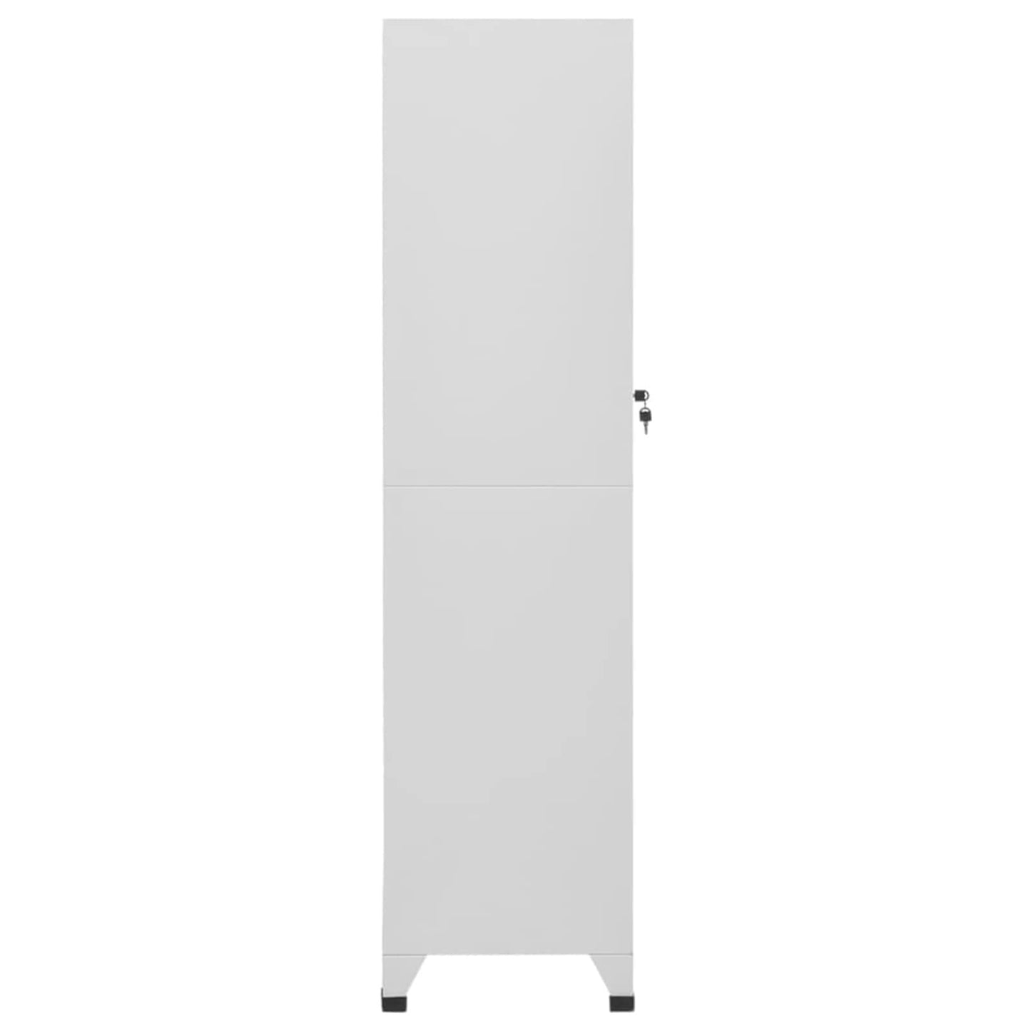 Gecheer Steel Locker Cabinet, Large Storage with Lockable Door, 15inx17.7inx70.9in, Grey Matte Finish, for Office or Sports Changing Rooms